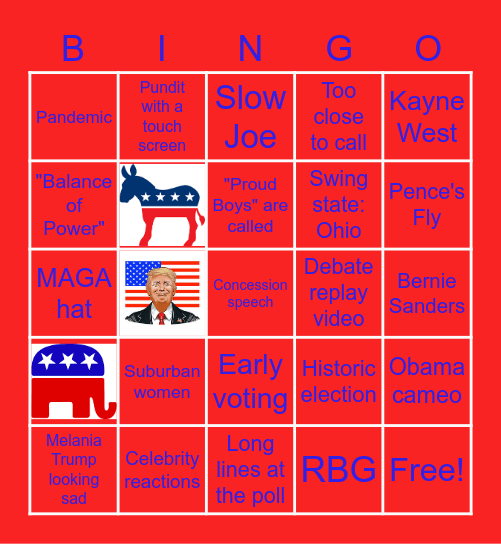 New Prez, Who Dis? Bingo Card