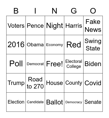 Election Bingo Card