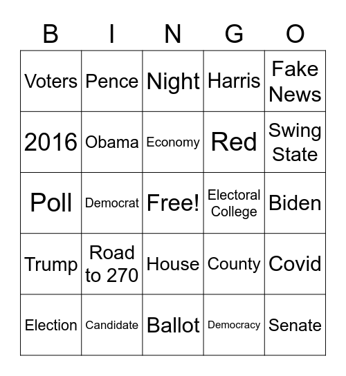 Election Bingo Card