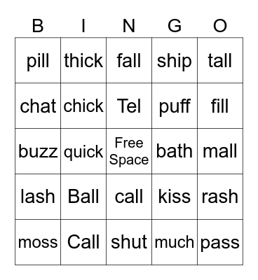 Unit 4 Bingo Card