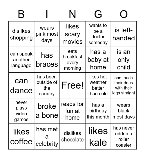 Gorilla bingo Card