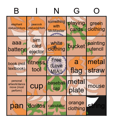 EYE BINGO Card