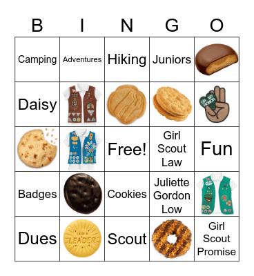 Girl Scout Bingo Card