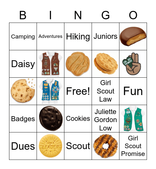 Girl Scout Bingo Card