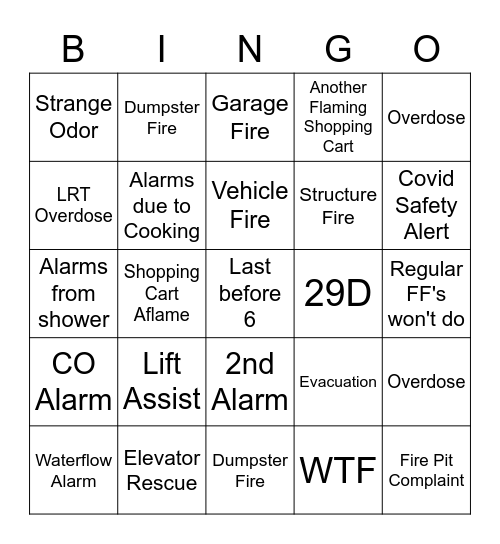 WHO KNOWS WHAT KIND OF NIGHT Bingo Card