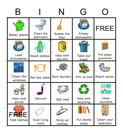 Life Skills Bingo Card