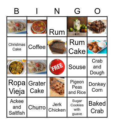 TAC FOOD BINGO Card