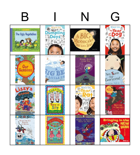 Grace Lin's Books Bingo Card