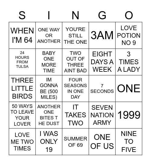 616 WHAT'S THAT NUMBER Bingo Card