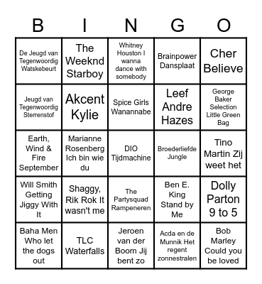 FSA DISCO BINGO Card