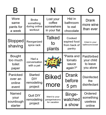 Climate Coaches Network Covid Bingo Card