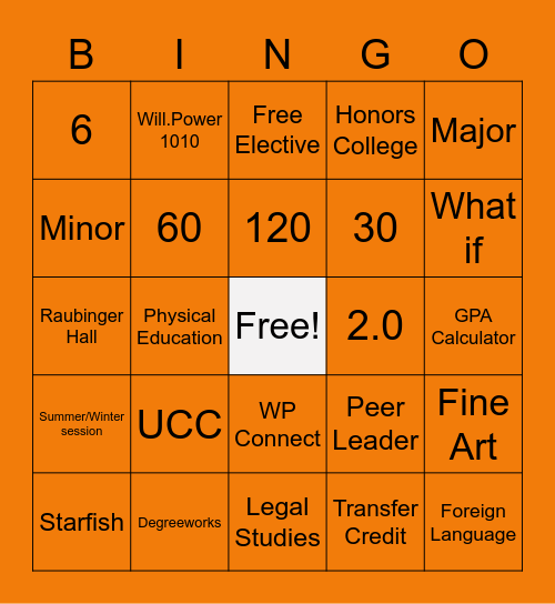Will. Power Bingo Card