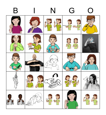ASL Unit 2 Set3 Bingo Card