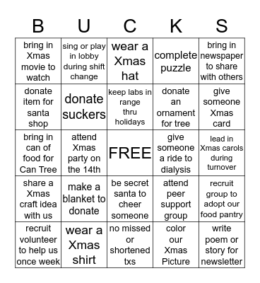 Merry Christmas Bingo Card