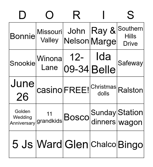 Happy 80th Birthday! Bingo Card
