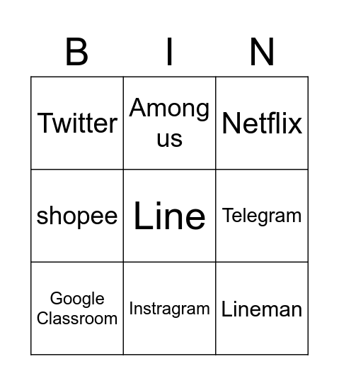 COMMU OPENHOUSE GAME! Bingo Card