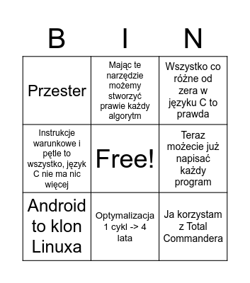 Algorytmy i struktury danych Bingo Card