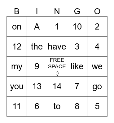 Bingo Card