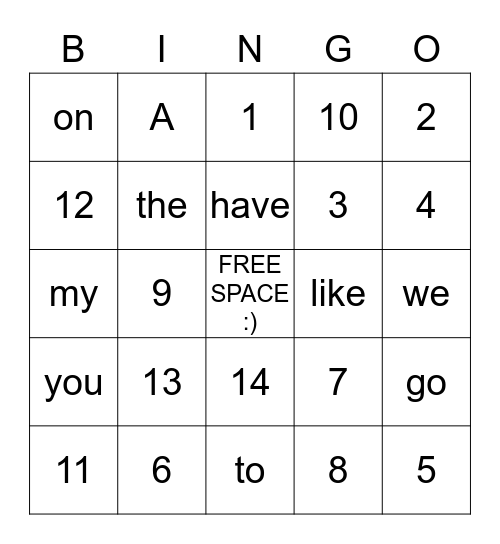 Bingo Card