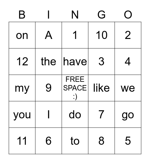 Bingo Card
