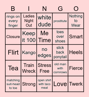 Virtual Ladies Night In! Bingo Card