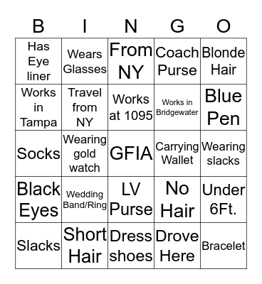 GFIA Bingo Card