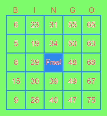 I Love Barb!! Bingo Card