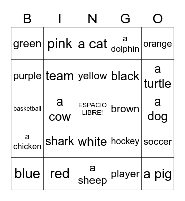 PALABRAS 3 Bingo Card