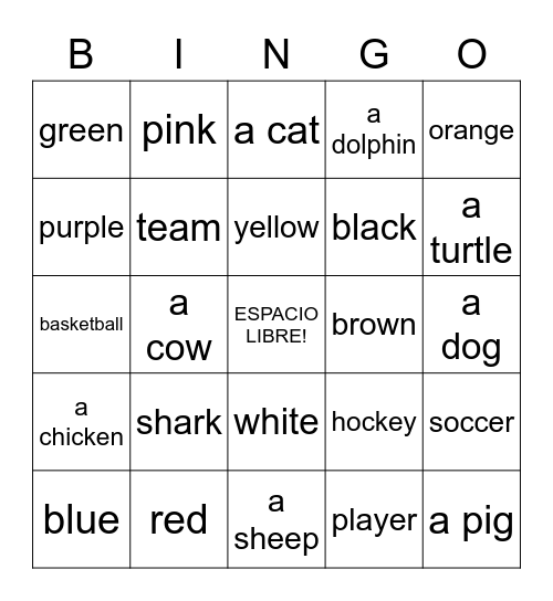 PALABRAS 3 Bingo Card