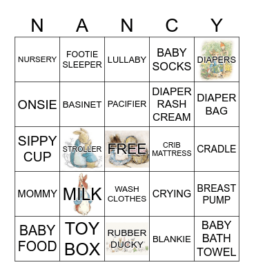 Having a Baby! Bingo Card