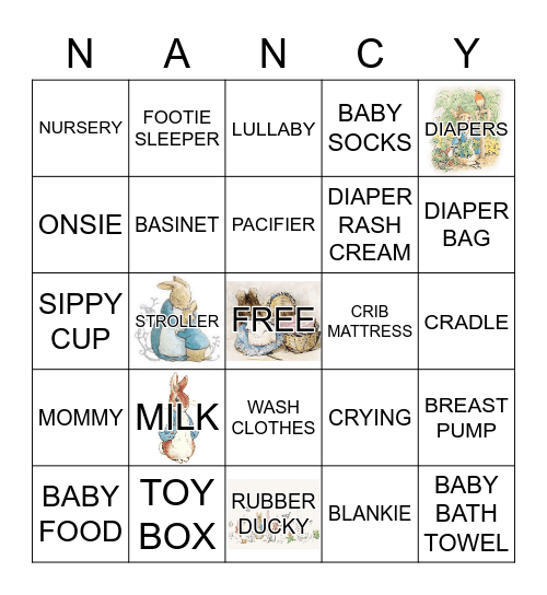 Having a Baby! Bingo Card