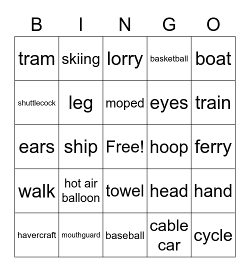 :) Bingo Card