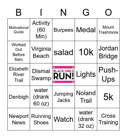 BGR Hampton Roads/Virtual BINGO Card