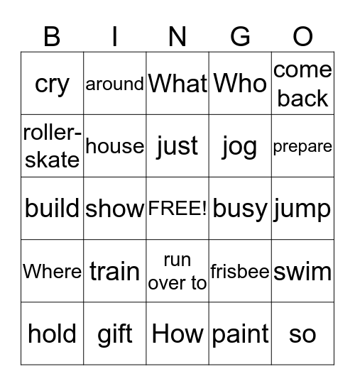L6 listening practice Bingo Card