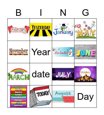 Les Mois Bingo Card