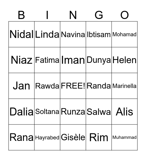 SPRÅKCENTRUM BINGO Card