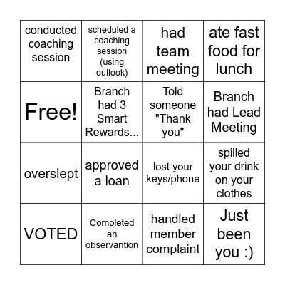 Have you...this week... Bingo Card