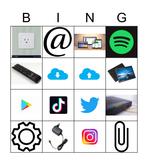 INTERNET VOCABULARY Bingo Card