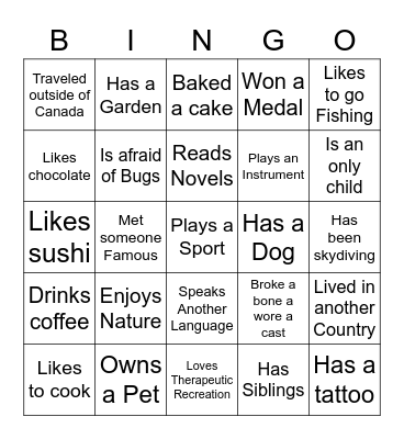 Bingo Mixer Bingo Card