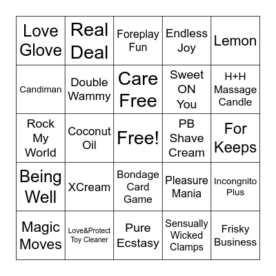 LOVEWINX BINGO Card