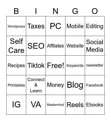 Connect & Learn Bingo Card