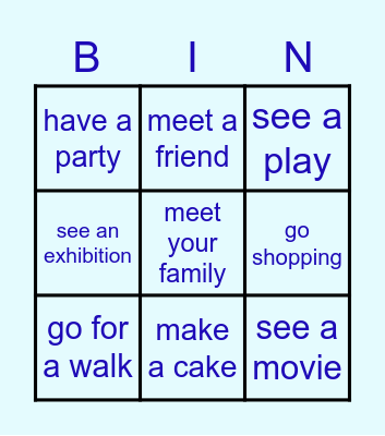 The shopping mall Bingo Card