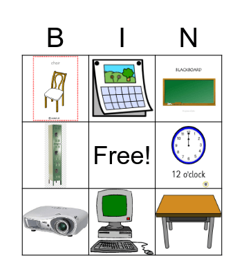 In my Class Bingo Card