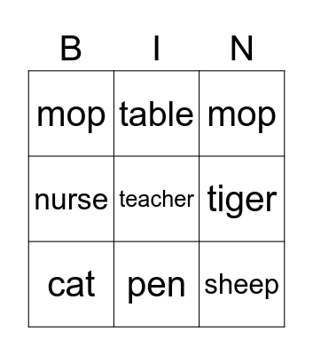 Bingo Card