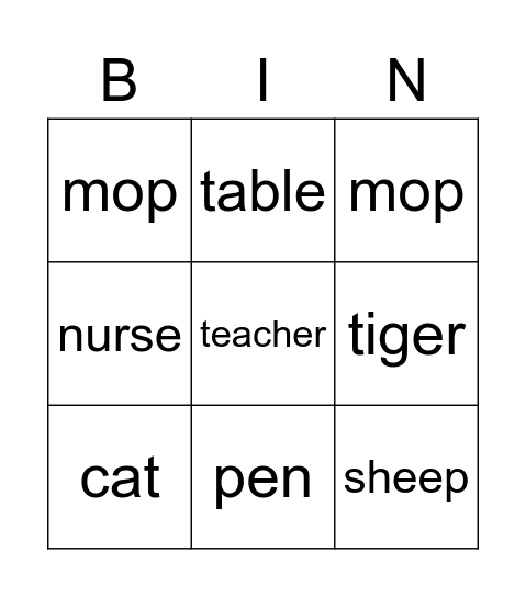 Bingo Card