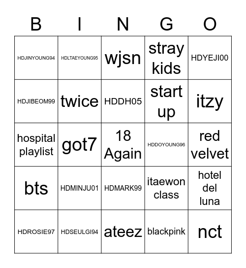 bingo Card