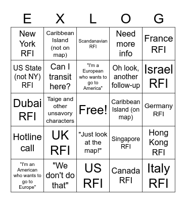 Day Shift Bingo Card