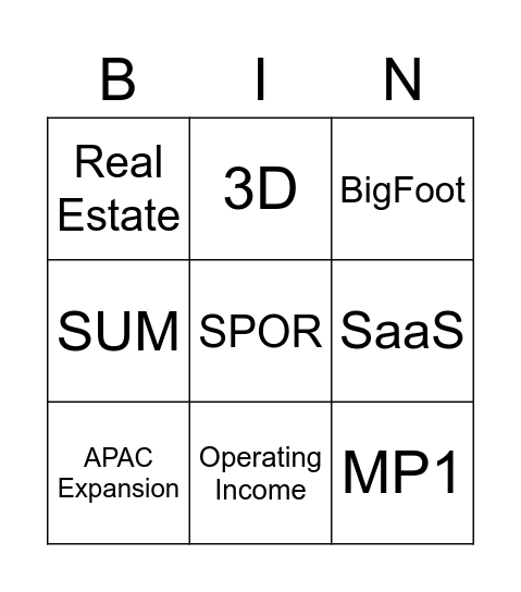 MP Townhall Nov 5th Bingo Card