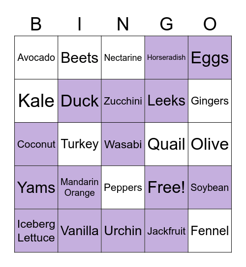 Ag Bingo Card
