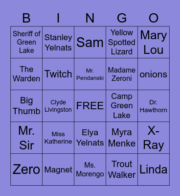 HOLES REVIEW Bingo Card